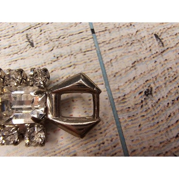 1950's-1960's Vintage Rhinestone Statement Bracelet 7"L - Picture 7 of 8